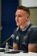14 May 2018; Rory Scannell during a Munster Rugby press conference at the University of Limerick in Limerick. Photo by Diarmuid Greene/Sportsfile