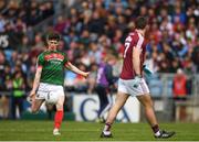 13 May 2018; Conor Loftus of Mayo scores a point during the Connacht GAA Football Senior Championship Quarter-Final match between Mayo and Galway at Elvery's MacHale Park in Mayo. Photo by Eóin Noonan/Sportsfile