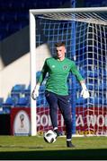 14 May 2018; Jimmy Corcoran of Republic of Ireland warms up prior to the UEFA U17 Championship Quarter-Final match between Netherlands and Republic of Ireland at the Proact Stadium in Chesterfield, England. Photo by Malcolm Couzens/Sportsfile