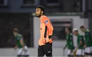 14 May 2018; A dejected Lawrence Vigouroux of Waterford after conceding a penalty to Gary McCabe of Bray Wanderers late in the game during the SSE Airtricity League Premier Division match between Bray Wanderers and Waterford at the Carlisle Grounds in Bray, Wicklow. Photo by Eóin Noonan/Sportsfile