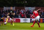 15 May 2018; Dean Clarke of St Patrick's Athletic shoots to score his side's first goal during the SSE Airtricity League Premier Division match between St Patrick's Athletic and Sligo Rovers at Richmond Park in Dublin. Photo by David Fitzgerald/Sportsfile