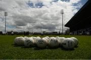 13 May 2018; A general view of Louth footballs before the Leinster GAA Football Senior Championship Preliminary Round match between Louth and Carlow at O'Moore Park in Laois. Photo by Piaras Ó Mídheach/Sportsfile