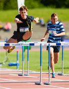 16 May 2018; Alex Clerkin of Castleknock CC, Dublin, left, and David Slupko, Castleknock College, Dublin, competing in the Senior Boys 110m Hurdles event during Day One of the Irish Life Health Leinster Schools Track and Field Championships at Morton Stadium, Swords Rd, in Santry, Dublin.   Photo by Piaras Ó Mídheach/Sportsfile