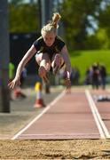 16 May 2018; Jessica Knatchbull of St Gerards, Dublin, competing in the Junior Girls Long Jump event during Day One of the Irish Life Health Leinster Schools Track and Field Championships at Morton Stadium, Swords Rd, in Santry, Dublin.   Photo by Piaras Ó Mídheach/Sportsfile