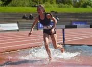 16 May 2018; Dearbhail Cuddy of Mountrath CS, Co Laois, competing in the Inter Girls 1,500m steeplechase event during Day One of the Irish Life Health Leinster Schools Track and Field Championships at Morton Stadium, Swords Rd, in Santry, Dublin.   Photo by Piaras Ó Mídheach/Sportsfile