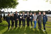 16 May 2018; Councillor Stephen Keary, Mayor of the City and County of Limerick, and Tony Fitzgerald, FAI President, with the cups and from left Clare O'Riordain from the Limerick County team, Sue Ronan, Head of Women’s Football at the FAI, Seamus Leahy, Director of Marketing at the Fota Island Resort, Yasmin Reeves Wasiki from the from the Limerick County team, Alannah Mitchell from the Limerick Desmond team, Niamh O’Donoghue, FAI Board Member, Dave Connell, FAI Women’s ETP Co-ordinator and Nicole McNamara from the Limerick Desmond team in attendance during the Gaynor Cup Launch at the Lord Mayor’s Office, in City Hall, Merchants Quay, Limerick.  Photo by Matt Browne/Sportsfile