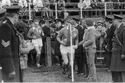 10 February 1973; Willie John McBride, followed by Tom Kiernan of Ireland enters the field ahead of the game between Ireland and England at Lansdowne Road, Dublin. Picture credit; Connolly Collection / SPORTSFILE