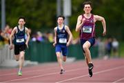 17 May 2018; Jack Dempsey of HRC Mountbellew, Co. Galway, competing in the Senior Boys 100m event during the Irish Life Health Connacht Schools Track and Field event at Athlone I.T., Athlone, Co. Westmeath. Photo by Harry Murphy/Sportsfile