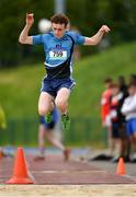 17 May 2018; Ryan Roberts of Summerhill College, Co. Sligo, competing in the Senior Boys Triple Jump event during the Irish Life Health Connacht Schools Track and Field event at Athlone I.T., Athlone, Co. Westmeath. Photo by Harry Murphy/Sportsfile