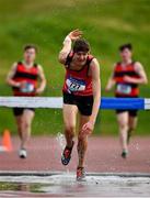 17 May 2018; Luke Evans of St Raphaels Loughrea, Co. Galway, competing in the Senior Boys 2000m Steeplechase event during the Irish Life Health Connacht Schools Track and Field event at Athlone I.T., Athlone, Co. Westmeath. Photo by Harry Murphy/Sportsfile