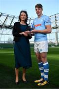 17 May 2018;  Liam Coombes of Garryowen FC, winner of Top Try Scorer,is presented with his award by Carol McMahon, Head of Business Marketing & Sponsorship for Ulster Bank, at the Ulster Bank League Awards at the Aviva Stadium in Dublin. Photo by Sam Barnes/Sportsfile