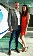 17 May 2018; Paul Devitt of Skerries Rugby Club and his partner, Katie Hanley, pictured at the Ulster Bank League Awards 2018 at the Aviva Stadium in Dublin. Irish rugby head coach Joe Schmidt was in attendance to present the awards to the best rugby players and coaches across all divisions of the Ulster Bank League.  Photo by Sam Barnes/Sportsfile