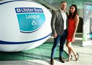 17 May 2018; Paul Devitt of Skerries Rugby Club and his partner, Katie Hanley, pictured at the Ulster Bank League Awards 2018 at the Aviva Stadium in Dublin. Irish rugby head coach Joe Schmidt was in attendance to present the awards to the best rugby players and coaches across all divisions of the Ulster Bank League.  Photo by Sam Barnes/Sportsfile