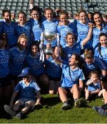 6 May 2018; Noëlle Healy of Dublin and her team-mates celebrate with the cup after the Lidl Ladies Football National League Division 1 Final match between Dublin and Mayo at Parnell Park in Dublin. Photo by Piaras Ó Mídheach/Sportsfile