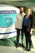 17 May 2018; Bain Champion of Seapoint Rugby Club, Co Dublin, and his partner Jade Waldin, pictured at the Ulster Bank League Awards 2018 at the Aviva Stadium in Dublin. Irish rugby head coach Joe Schmidt was in attendance to present the awards to the best rugby players and coaches across all divisions of the Ulster Bank League.  Photo by Sam Barnes/Sportsfile