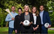 18 May 2018; In attendance, from left, Wexford hurler Matthew O'Hanlon, Leitrim ladies footballer Anna Conlon, Kildare ladies footballer Stacey Cannon, Dublin ladies footballer Sinead Finnegan and Dublin footballer Paul Flynn at The Jim Madden GPA Leadership Programme Launch at St Stephen's Green in Dublin. Photo by David Fitzgerald/Sportsfile