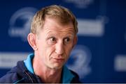18 May 2018; Head coach Leo Cullen during a Leinster Rugby press conference at the RDS Arena in Dublin. Photo by Piaras Ó Mídheach/Sportsfile