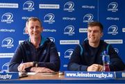 18 May 2018; Head coach Leo Cullen, left, and Luke McGrath during a Leinster Rugby press conference at the RDS Arena in Dublin. Photo by Piaras Ó Mídheach/Sportsfile