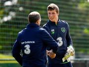 18 May 2018; Goalkeeper Conor O'Malley with Republic of Ireland manager Martin O'Neill during squad training at the FAI National Training Centre in Abbotstown, Dublin. Photo by Stephen McCarthy/Sportsfile