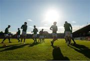 18 May 2018; Cork City players warm up prior to the SSE Airtricity League Premier Division match between Cork City and Bray Wanderers at Turner's Cross in Cork. Photo by Harry Murphy/Sportsfile