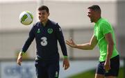 18 May 2018; Jonathan Walters, right, and John Egan during Republic of Ireland squad training at the FAI National Training Centre in Abbotstown, Dublin. Photo by Stephen McCarthy/Sportsfile