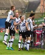 18 May 2018; Patrick Hoban of Dundalk, far right, celebrates with teammates after scoring his side's first goal during the SSE Airtricity League Premier Division match between Bohemians and Dundalk at Dalymount Park in Dublin. Photo by Sam Barnes/Sportsfile