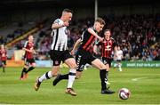 18 May 2018; Dylan Connolly of Dundalk in action against Patrick Kirk of Bohemians during the SSE Airtricity League Premier Division match between Bohemians and Dundalk at Dalymount Park in Dublin. Photo by Sam Barnes/Sportsfile