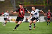 18 May 2018; Dan Casey of Bohemians in action against Dylan Connolly of Dundalk during the SSE Airtricity League Premier Division match between Bohemians and Dundalk at Dalymount Park in Dublin. Photo by Sam Barnes/Sportsfile