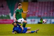 18 May 2018; Kieran Sadlier of Cork City is tackled by Dylan Hayes of Bray Wanderers during the SSE Airtricity League Premier Division match between Cork City and Bray Wanderers at Turner's Cross in Cork. Photo by Harry Murphy/Sportsfile
