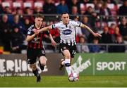 18 May 2018; Dylan Connolly of Dundalk in action against Patrick Kirk of Bohemians during the SSE Airtricity League Premier Division match between Bohemians and Dundalk at Dalymount Park in Dublin. Photo by Sam Barnes/Sportsfile