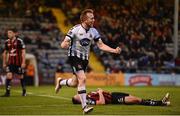 18 May 2018; Seán Hoare of Dundalk celebrates after scoring his side's second goal during the SSE Airtricity League Premier Division match between Bohemians and Dundalk at Dalymount Park in Dublin. Photo by Sam Barnes/Sportsfile