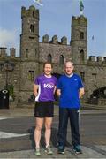 19 May 2018; Cork ladies GAA star and 18-time All-Ireland Winner, Rena Buckley, left, and Vincent Cronin, Run Director pictured at the Castle Demense parkrun where Vhi hosted a roadshow to celebrate their partnership with parkrun Ireland. Cork ladies GAA star and 18-time All-Ireland Winner, Rena Buckley was on hand to lead the warm-up and post event stretching routine in the Vhi Relaxation Area at the finish. parkrun in partnership with Vhi support local communities in organising free, weekly, timed 5k runs every Saturday at 9.30am. To register for a parkrun near you visit www.parkrun.ie. Photo by Harry Murphy/Sportsfile