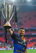 12 May 2018; Rob Kearney of Leinster celebrates with the cup after the European Rugby Champions Cup Final match between Leinster and Racing 92 at the San Mames Stadium in Bilbao, Spain. Photo by Brendan Moran/Sportsfile