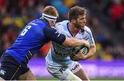 12 May 2018; Louis Dupichot of Racing 92 is tackled by James Tracy of Leinster during the European Rugby Champions Cup Final match between Leinster and Racing 92 at the San Mames Stadium in Bilbao, Spain. Photo by Brendan Moran/Sportsfile