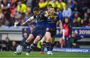 12 May 2018; Jonathan Sexton of Leinster kicks a penalty during the European Rugby Champions Cup Final match between Leinster and Racing 92 at the San Mames Stadium in Bilbao, Spain. Photo by Brendan Moran/Sportsfile