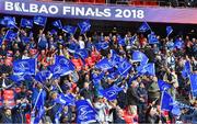 12 May 2018; Fans in the stadium during the European Rugby Champions Cup Final match between Leinster and Racing 92 at the San Mames Stadium in Bilbao, Spain. Photo by Brendan Moran/Sportsfile