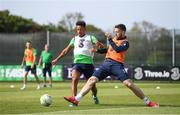 19 May 2018; Callum Robinson, left, and Matt Doherty during Republic of Ireland squad training at the FAI National Training Centre in Abbotstown, Dublin. Photo by Stephen McCarthy/Sportsfile