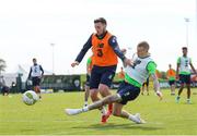 19 May 2018; James McClean and Matt Doherty, left, during Republic of Ireland squad training at the FAI National Training Centre in Abbotstown, Dublin. Photo by Stephen McCarthy/Sportsfile