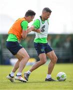 19 May 2018; Jonathan Walters, right, and Enda Stevens during Republic of Ireland squad training at the FAI National Training Centre in Abbotstown, Dublin. Photo by Stephen McCarthy/Sportsfile