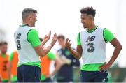 19 May 2018; Callum Robinson, right, and Jonathan Walters during Republic of Ireland squad training at the FAI National Training Centre in Abbotstown, Dublin. Photo by Stephen McCarthy/Sportsfile