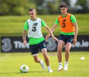 19 May 2018; Shaun Williams and Callum O'Dowda, right, during Republic of Ireland squad training at the FAI National Training Centre in Abbotstown, Dublin. Photo by Stephen McCarthy/Sportsfile