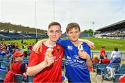 19 May 2018; Leinster supporter Christopher Maloney and Munster supporter Patrick Dooley ahead of the Guinness PRO14 semi-final match between Leinster and Munster at the RDS Arena in Dublin. Photo by Ramsey Cardy/Sportsfile