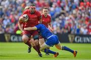 19 May 2018; James Cronin of Munster is tackled by Garry Ringrose of Leinster during the Guinness PRO14 semi-final match between Leinster and Munster at the RDS Arena in Dublin. Photo by Brendan Moran/Sportsfile