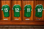 19 May 2018; A general view of Limerick jerseys in the dressing room before the Munster GAA Football Senior Championship Quarter-Final match between Limerick and Clare at the Gaelic Grounds in Limerick. Photo by Piaras Ó Mídheach/Sportsfile