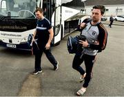 19 May 2018; Brendan Donaghy and Aidan Forker of Armagh arrive prior to the Ulster GAA Football Senior Championship Quarter-Final match between Fermanagh and Armagh at Brewster Park in Enniskillen, Fermanagh. Photo by Oliver McVeigh/Sportsfile