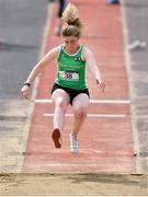 19 May 2018; Charlotte Greene of Bandon Grammar School, Co. Cork, competing in the Junior Girls Triple Jump event at the Irish Life Health Munster Schools Track and Field Championships at Crageens in Castleisland, Co Kerry. Photo by Harry Murphy/Sportsfile