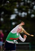 19 May 2018; Katie Costello of Borrisokane CC, Co. Tipperary, competing in the Senior Girls Shot put event at the Irish Life Health Munster Schools Track and Field Championships at Crageens in Castleisland, Co Kerry. Photo by Harry Murphy/Sportsfile