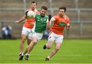 19 May 2018; James McMahon of Fermanagh in action against Aidan Forker of Armagh during the Ulster GAA Football Senior Championship Quarter-Final match between Fermanagh and Armagh at Brewster Park in Enniskillen, Fermanagh. Photo by Oliver McVeigh/Sportsfile