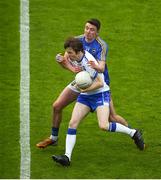 19 May 2018; Aidan Trihy of Waterford in action against Jack Kennedy of Tipperary during the Munster GAA Football Senior Championship Quarter-Final match between Tipperary and Waterford at Semple Stadium in Thurles, Co Tipperary. Photo by Daire Brennan/Sportsfile