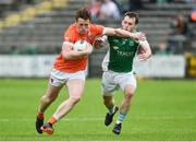 19 May 2018; Charlie Vernon of Armagh in action against Declan McCusker of Fermanagh during the Ulster GAA Football Senior Championship Quarter-Final match between Fermanagh and Armagh at Brewster Park in Enniskillen, Fermanagh. Photo by Oliver McVeigh/Sportsfile